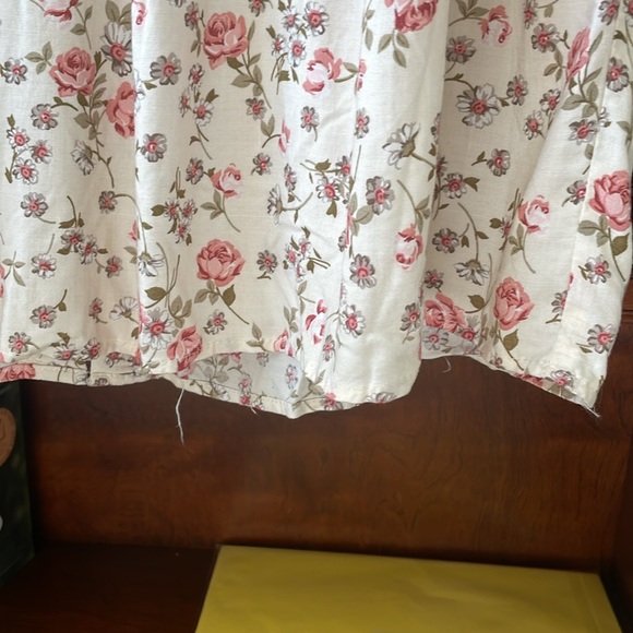 vintage floral maternity babydoll maxi dress button up - Picture 7 of 8